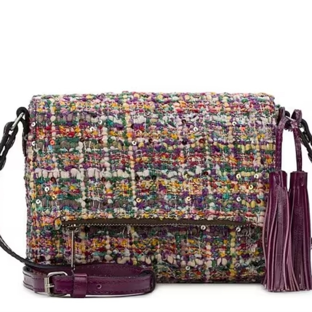 Patricia Nash Corfu Sequin Tweed Crossbody Bag